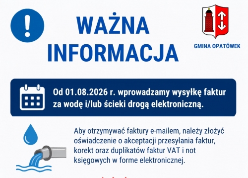 Zdjęcie do aktualności: WAŻNA INFORMACJA wiecej