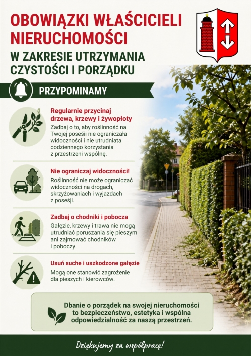Zdjęcie do aktualności: Obowiązki właścicieli nieruchomości  wiecej